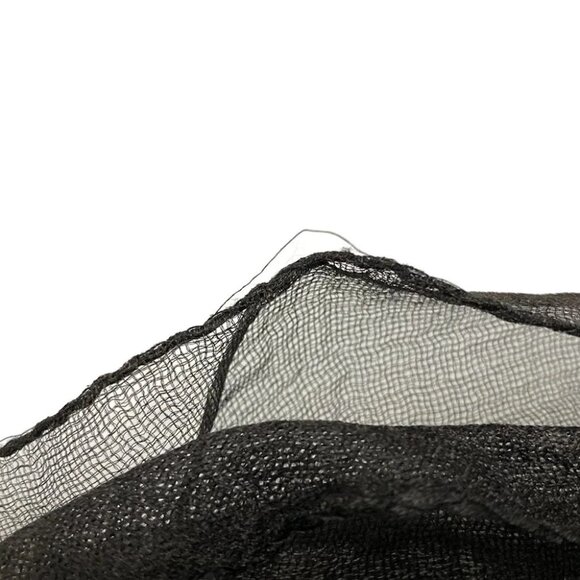 Auth GIORGIO ARMANI - Black Silk Scarf - Picture 2 of 4